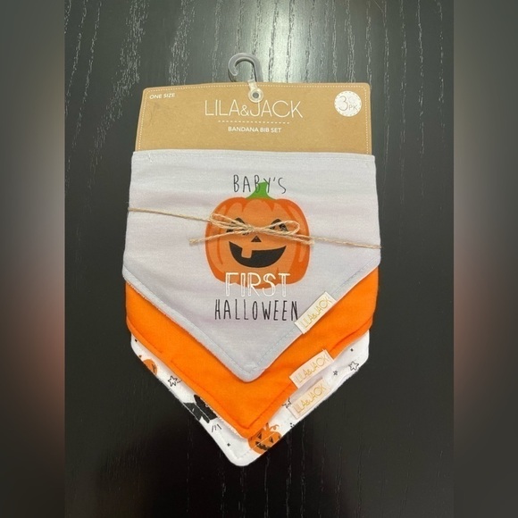 Lila & Jack Baby’s First Halloween Bibs - Picture 1 of 2